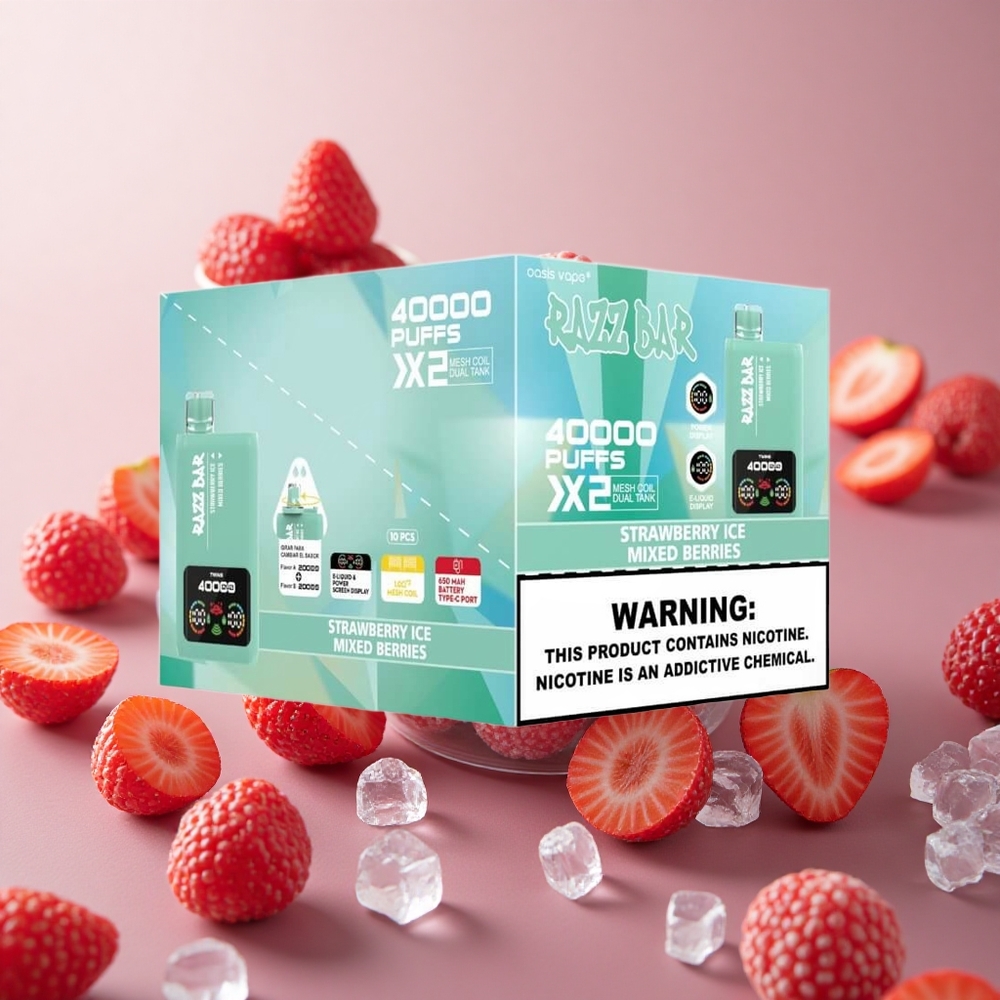 Razz Bar 40000 Puffs Jahoda a Mix Bobule Jednorazové Vape 650 Mah Slovakia vape wholesale