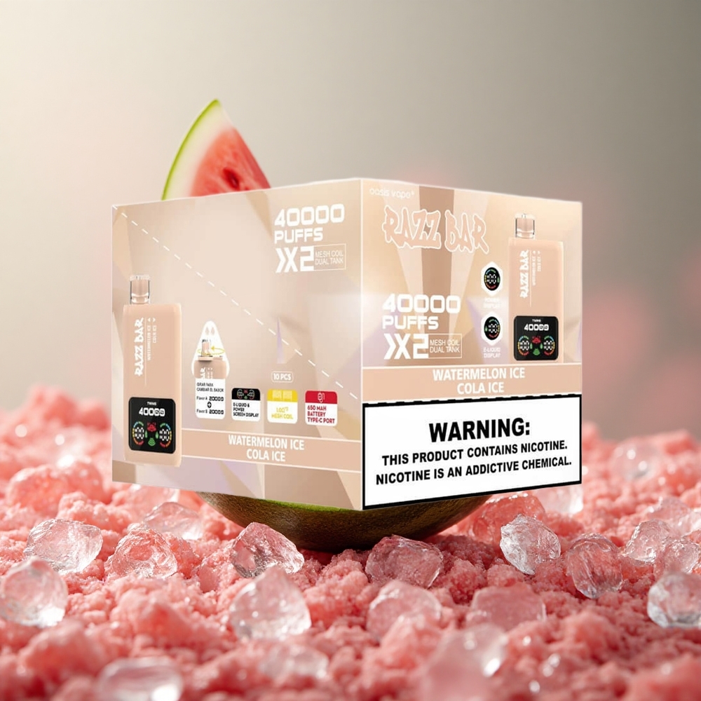 Razz Bar 40000 Puffs Jednorazové Vape Vodný melón Ice_Cola Ice Typ-C Slovakia vape wholesale