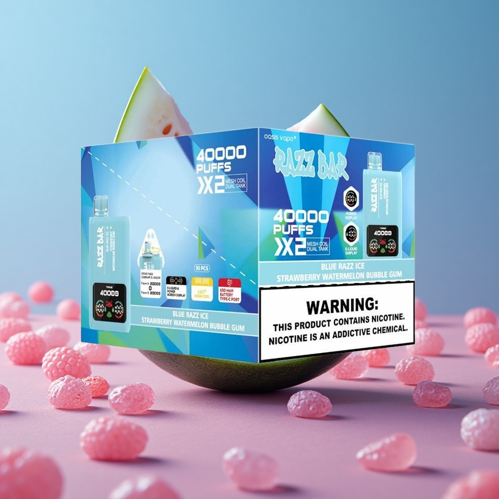 Razz Bar 40000 Puffs Pomerancový ľad-Jahodový Watermelon Bubble Gum Slovakia vape wholesale