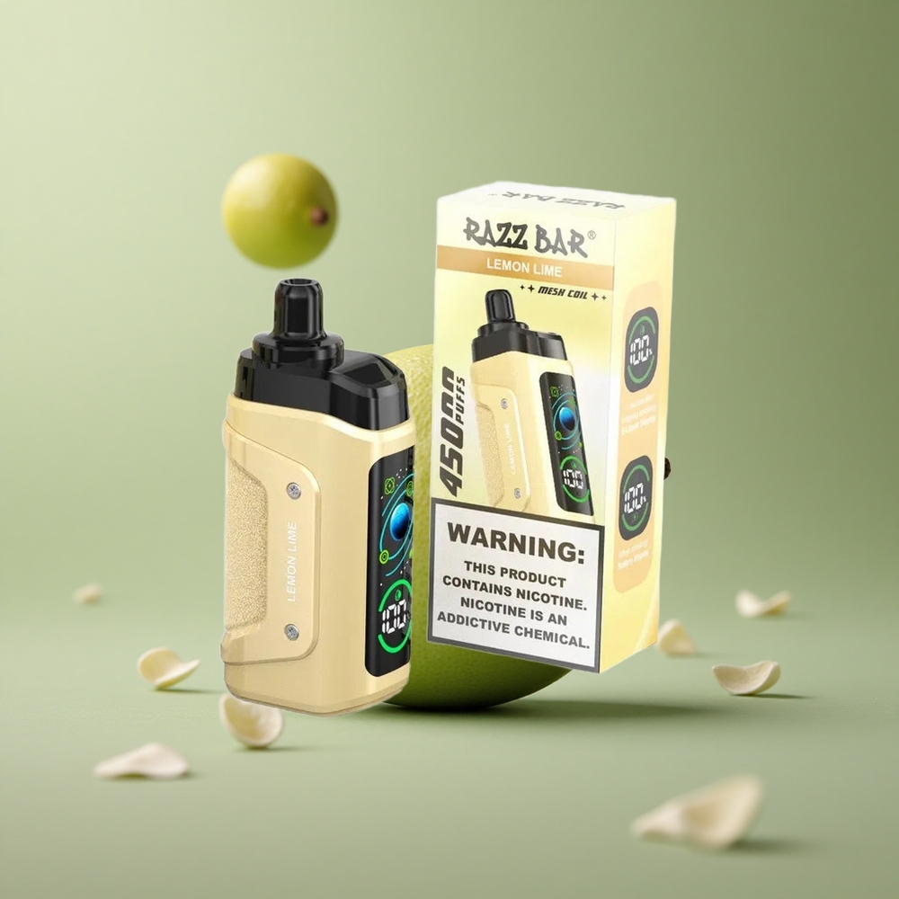 Razz Bar 45000 Puffs Citrón Lime a Malina Nastaviteľný prietok vzduchu Slovakia vape wholesale
