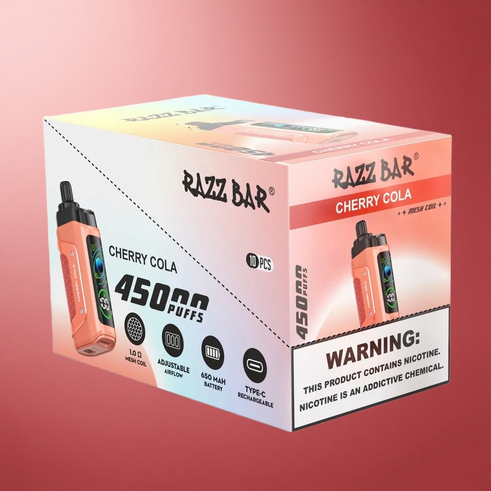 Razz Bar 45000 Puffs Čerešňová Kola Batéria 650 mAh Slovakia vape wholesale