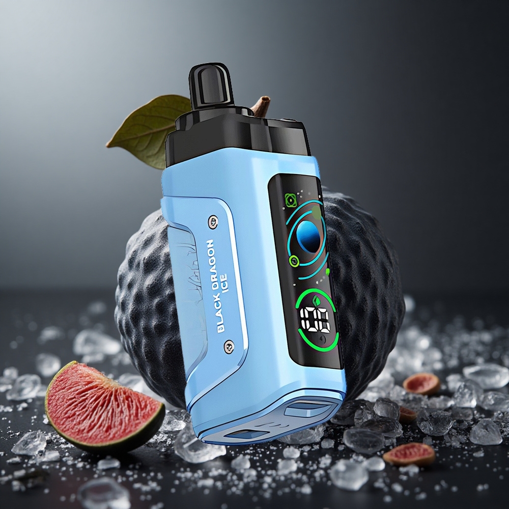 Razz Bar 45000 Puffs Čierny Dračie Ice Nastaviteľný Prietok Vzduchu Slovakia vape wholesale