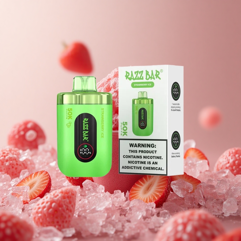 Razz Bar 50K Puffs Jahoda Ľad Slovakia vape wholesale