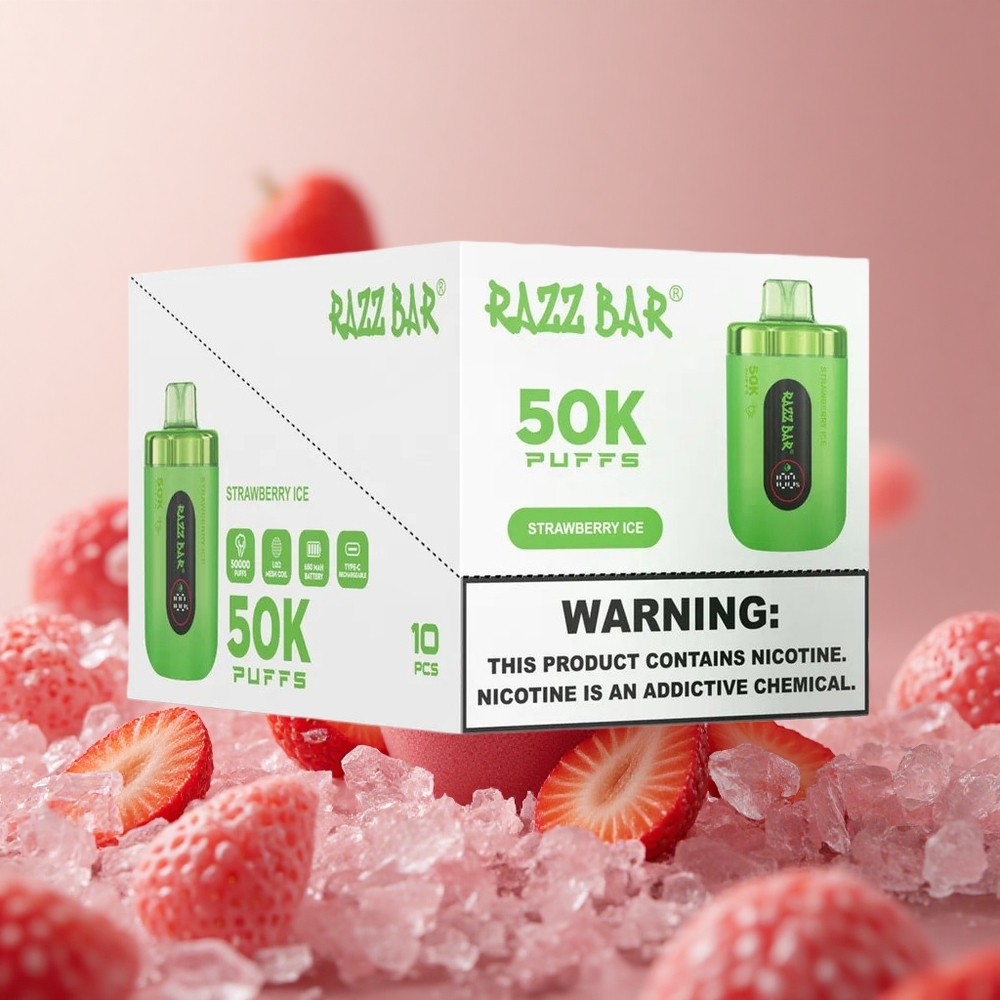 Razz Bar 50K Puffs Jahoda Ľad Slovakia vape wholesale