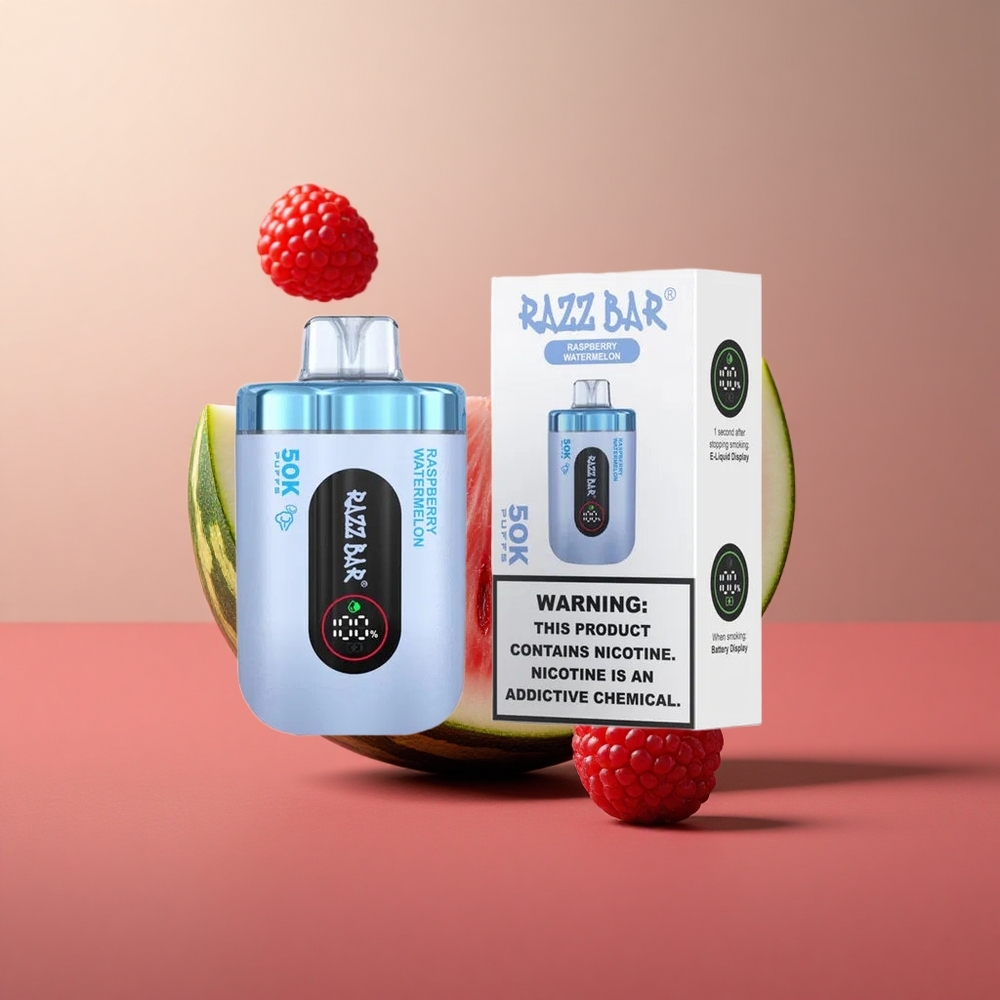 Razz Bar 50K Puffs Malina Vodný Melón Typ-C Slovakia vape wholesale