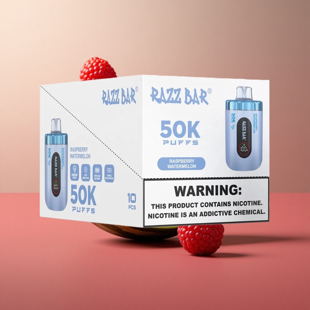Razz Bar 50K Puffs Malina Vodný Melón Typ-C Slovakia vape wholesale