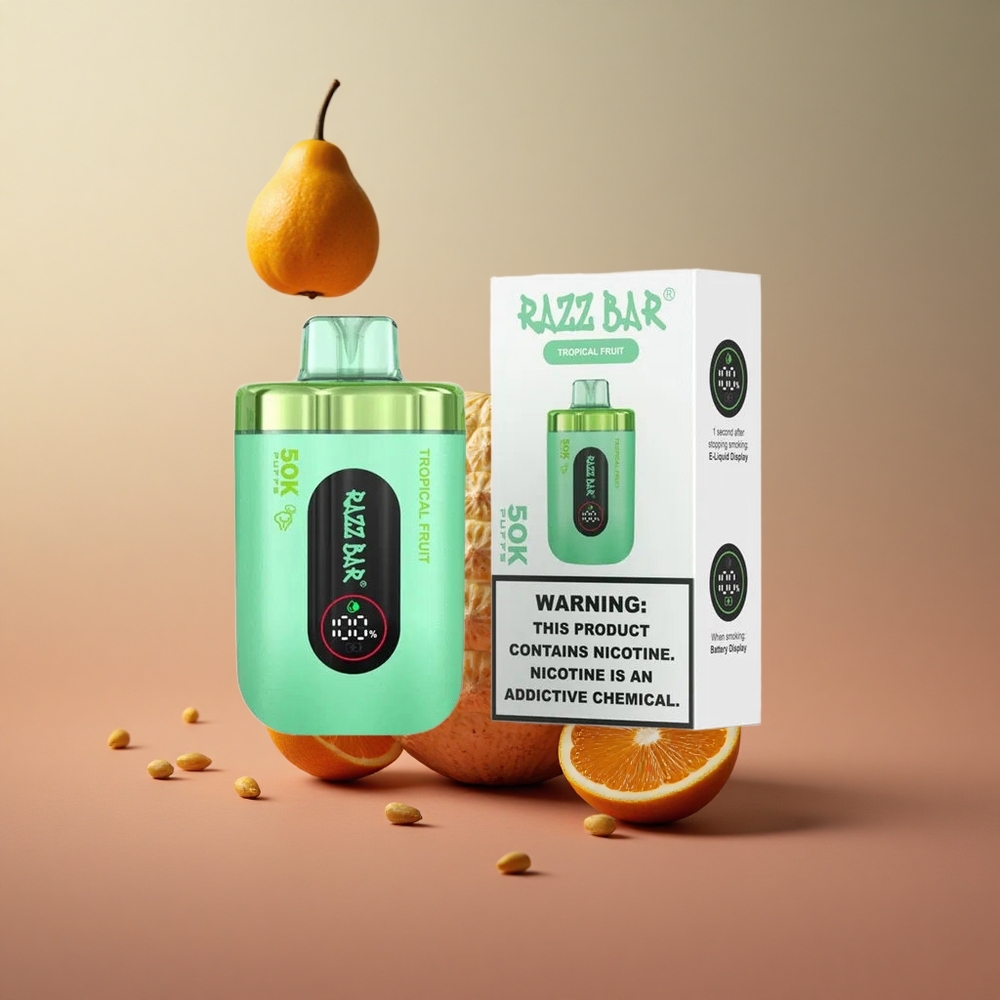 Razz Bar 50K Puffs Tropické Ovocie 1.0 Ohm Mesh Type-C Slovakia vape wholesale