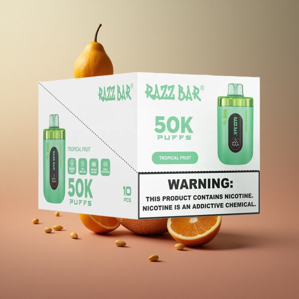 Razz Bar 50K Puffs Tropické Ovocie 1.0 Ohm Mesh Type-C Slovakia vape wholesale