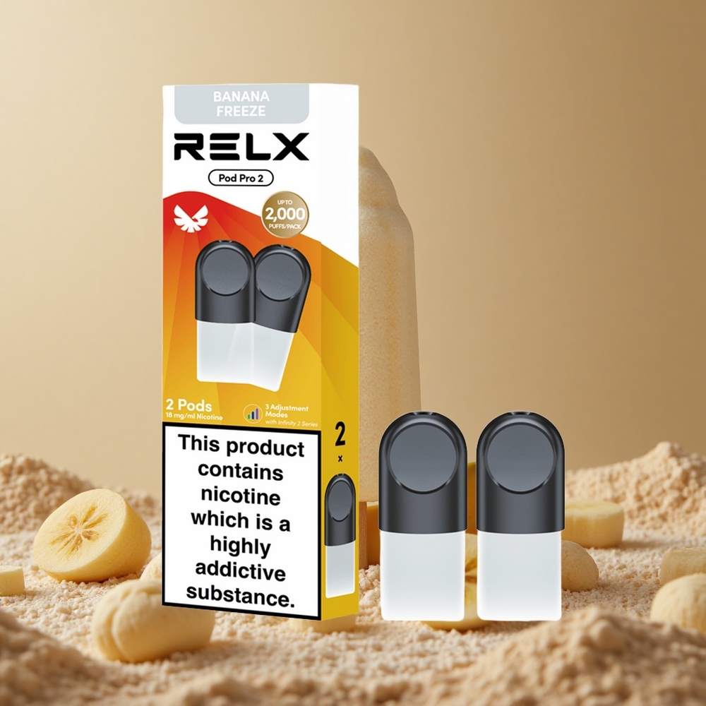 RELX Pod Pro 2 600 Puffs Dezert-Banánový chlad Slovakia vape wholesale