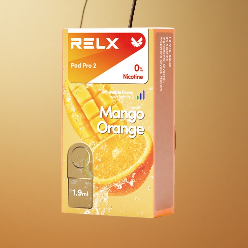 RELX Pod Pro 2 600 Puffs Mango-Orange 0% nikotín Slovakia vape wholesale